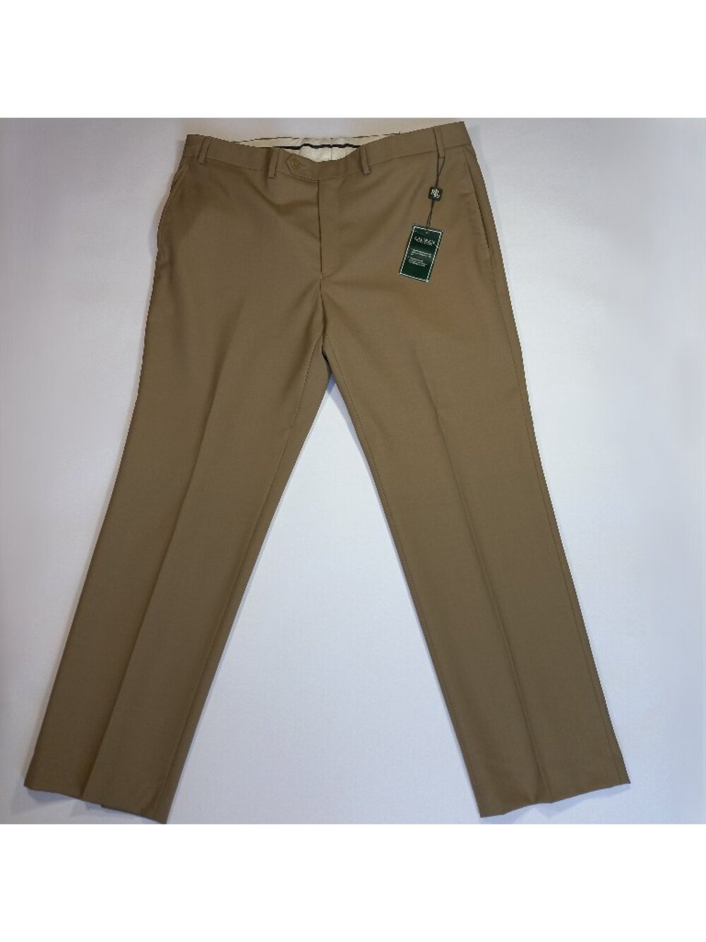 New lauren ralph lauren dress pants 38 x 30 wool tan total comfort NWT 38x30